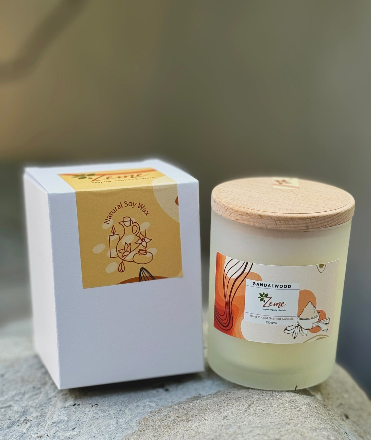 Hand Poured Scented Candle- Sandalwood